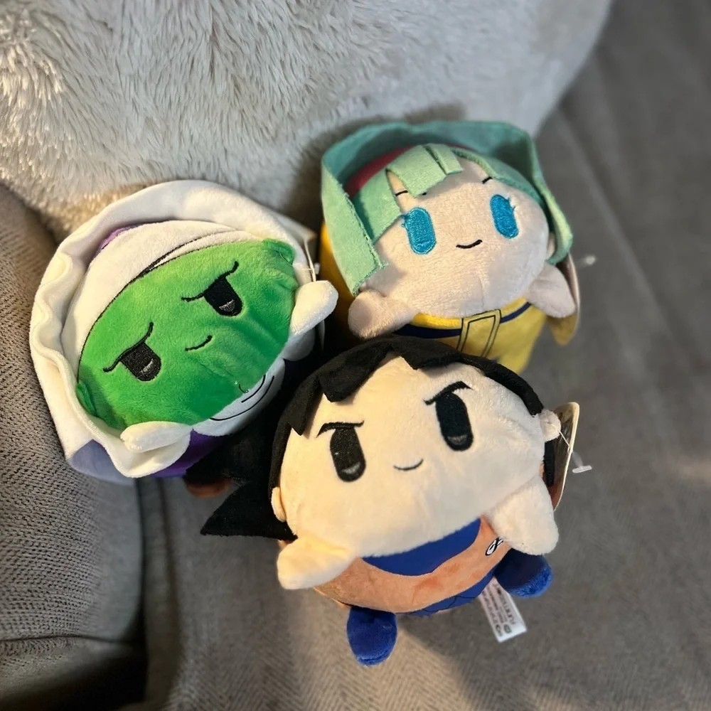 ✨ NEW! DragonBall Z Mochibi Plush Toys - Set Of 3 - Goku, Piccolo & Bulma